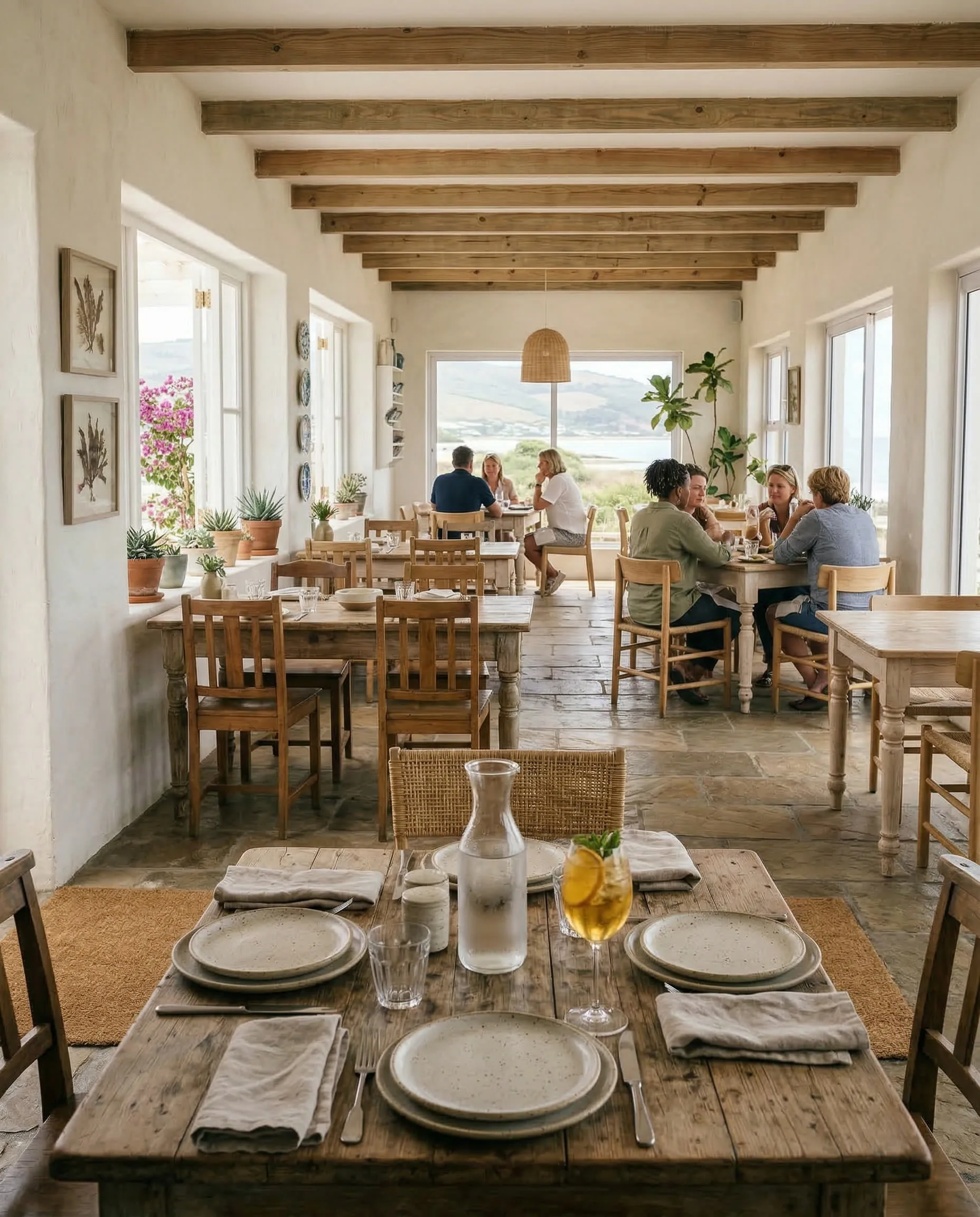 Bright interior of Salt & Fynbos in Malgas